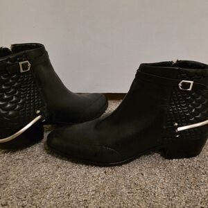Sam Edelman Black Quilted Ankle Boots